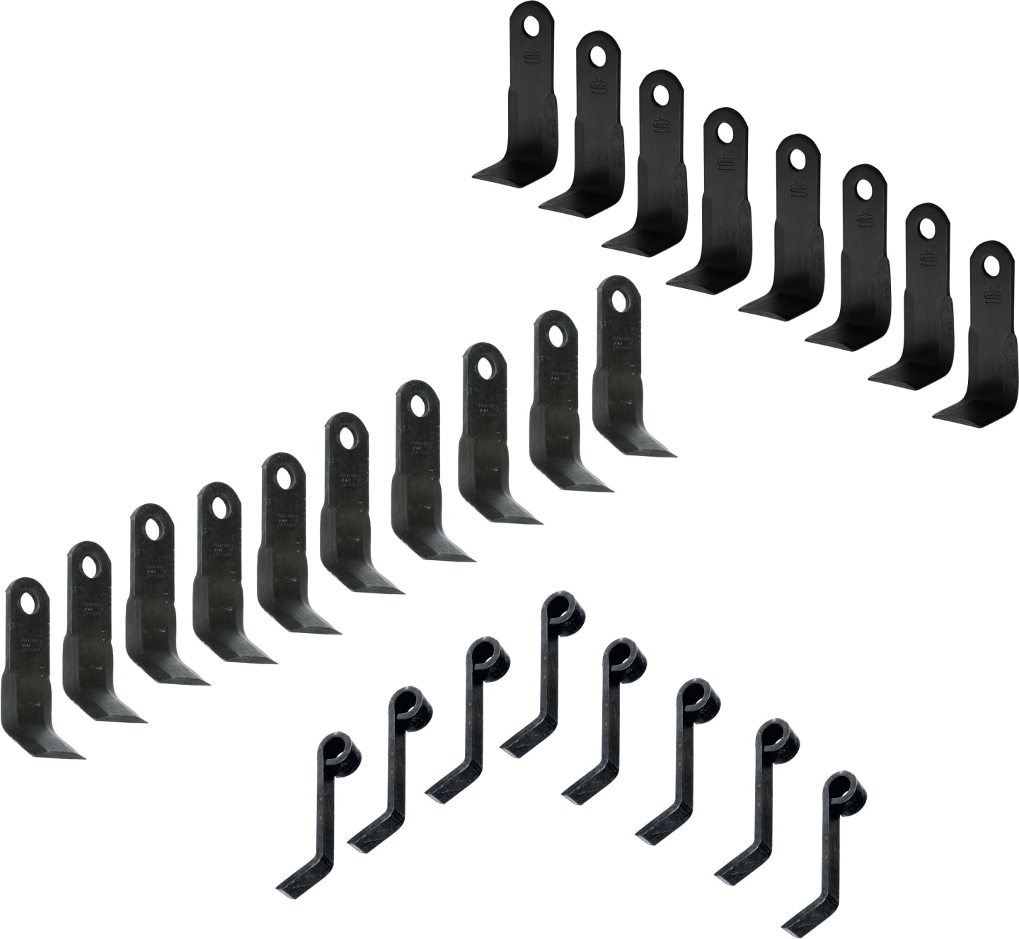 Maschio Y-Messer Set mit 188 St. links/rechts für Mulchgerät Gemella 620, T40005142R/T40005143R/M02400401R