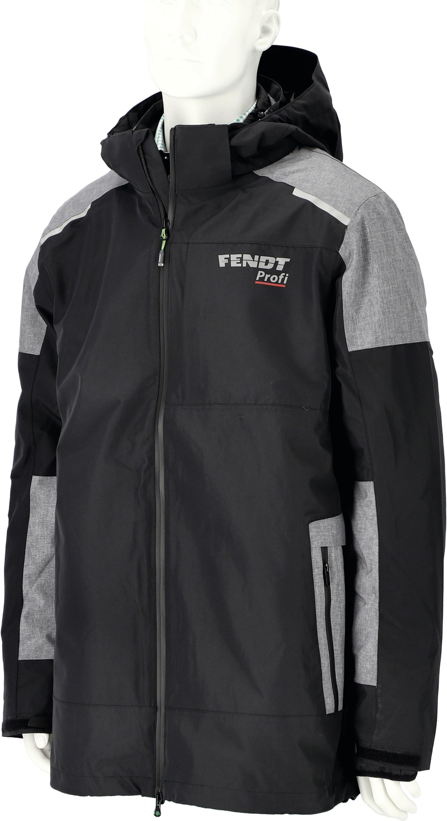 Fendt Outdoorjacke Herren "Profi 2-in-1" schwarz; blassgrau