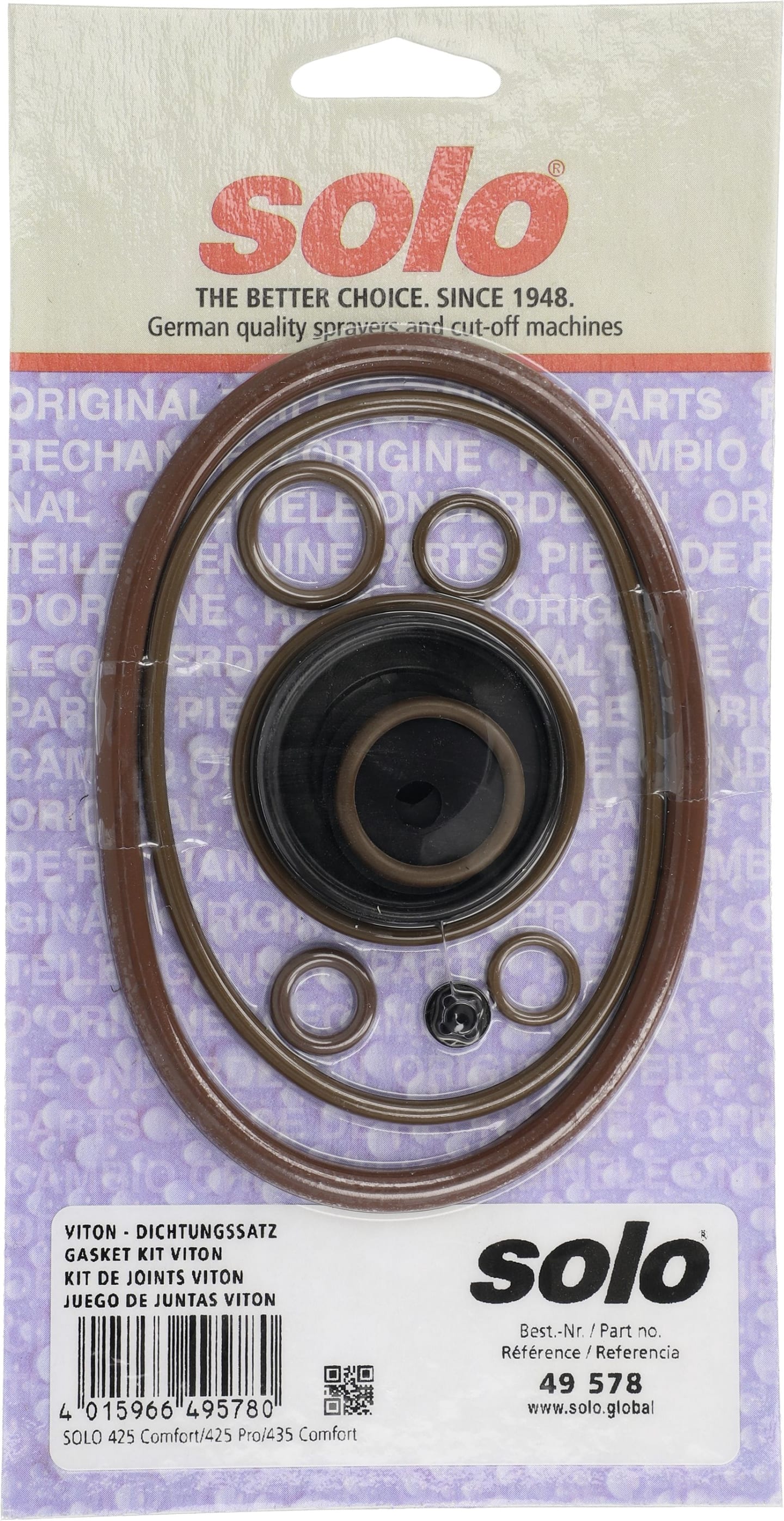 Solo® Dichtungssatz FKM (Viton®) für Sprühgerät 425 Classic, 425 Comfort, 425 Pro, 435 Classic, 49578
