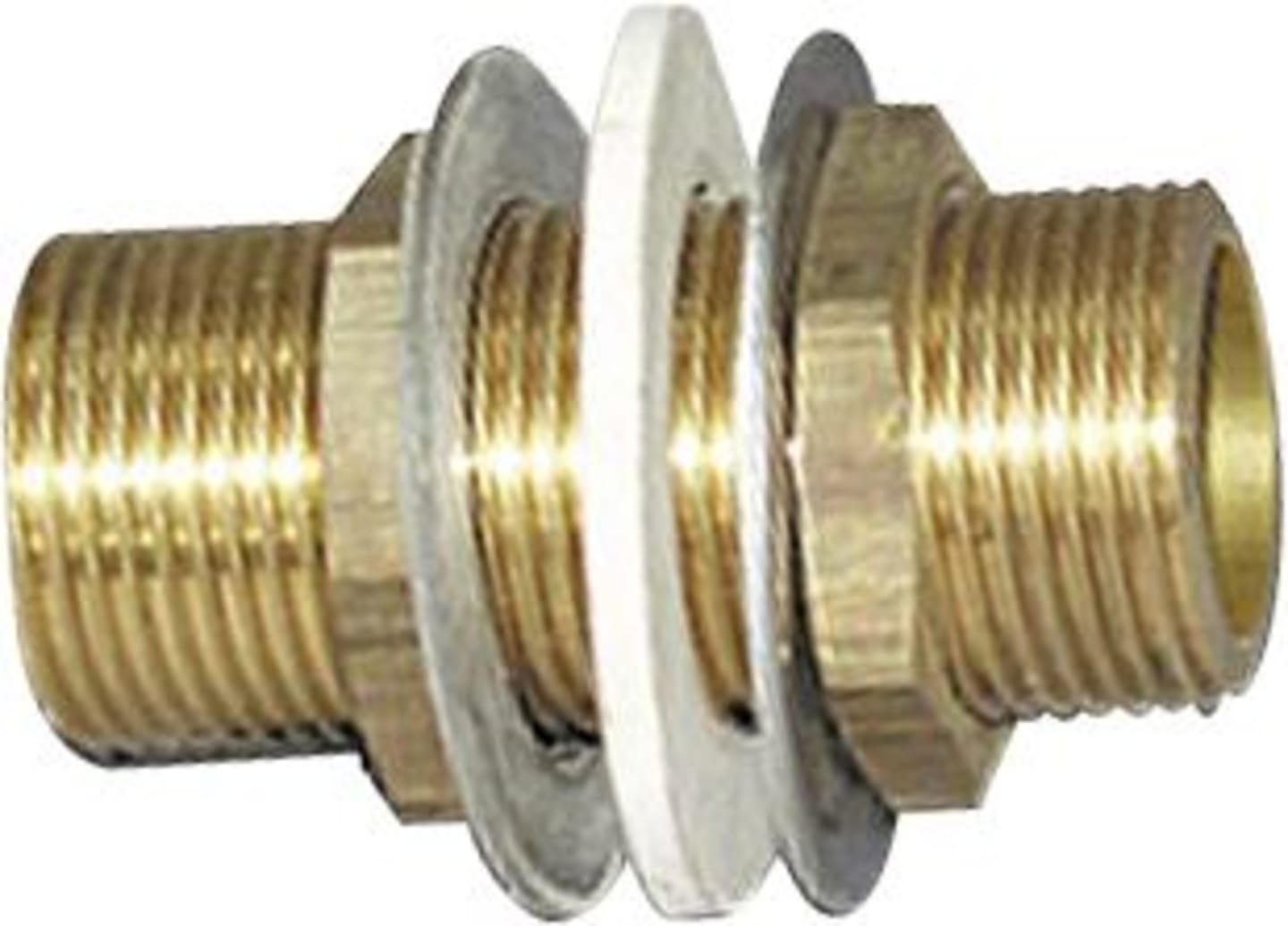 Cemo Durchgangsverschraubung, Außengewinde, mit 2 Kontermuttern, für Transportbehälter unterfahrbar