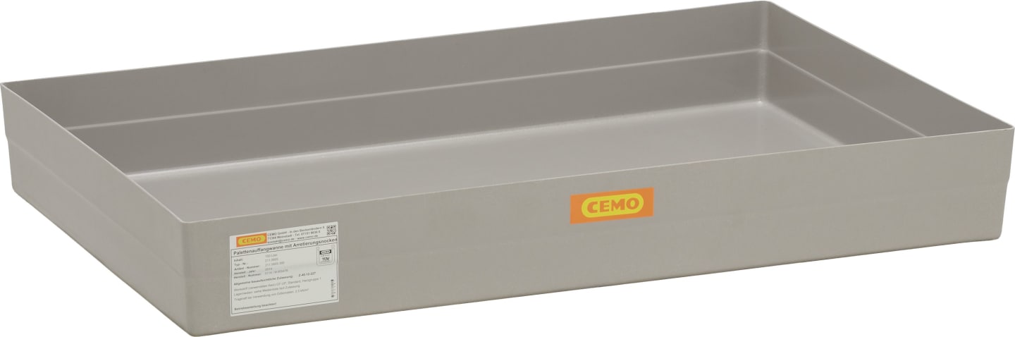 Cemo Auffangwanne 150 l, B x H x T: 120 x 20,8 x 80 cm, Paletten, mit Arretierungsnocken, mit Zulassung, 5114