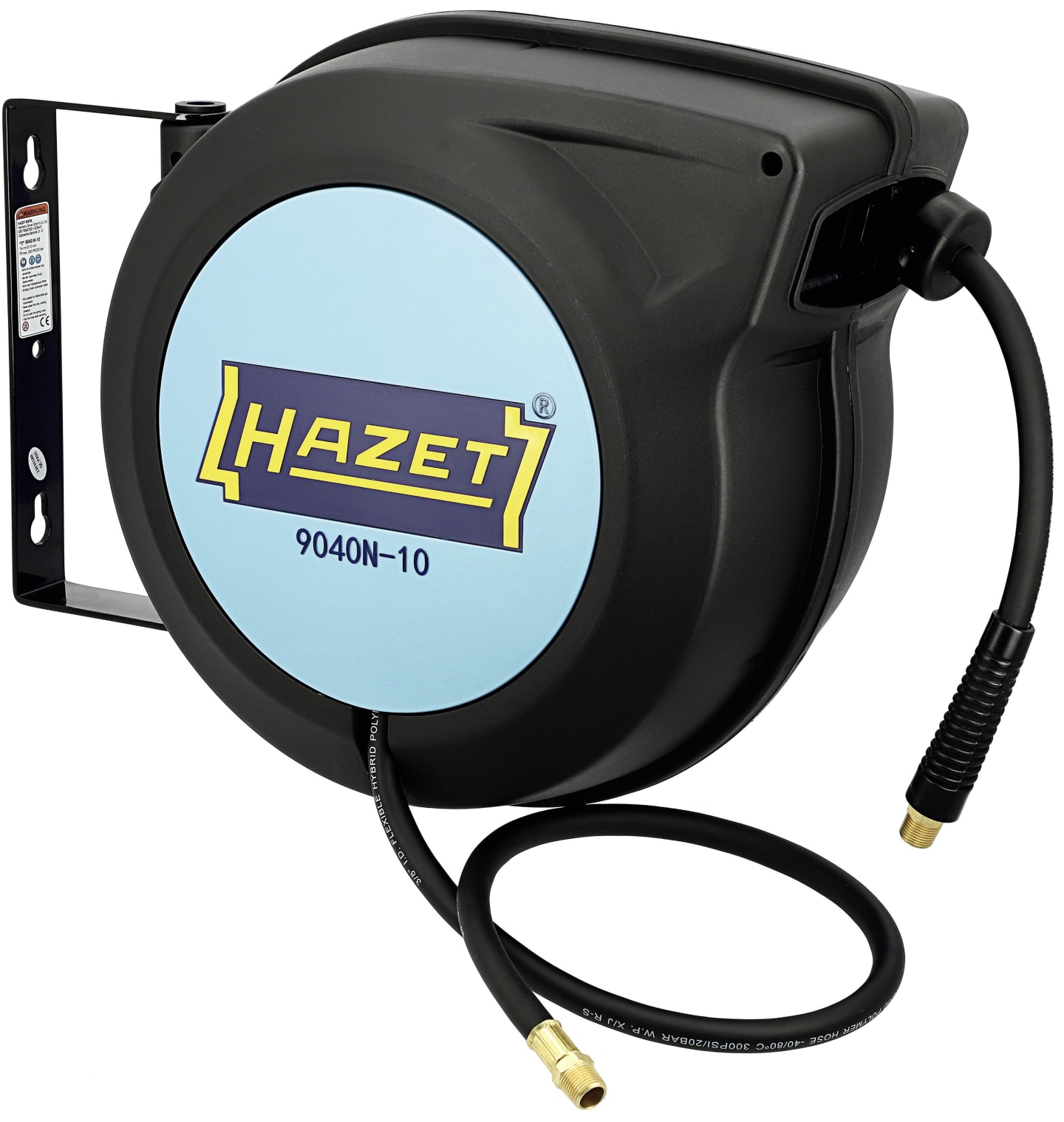 Hazet® Schlauchaufroller für Druckluft, Kaltwasser, selbstaufrollend, Wandmontage, 0,8 m; 15 m, 9040N-10