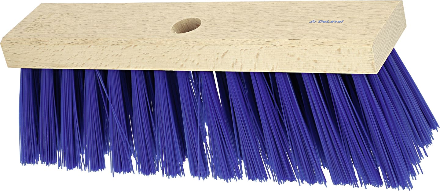 DeLaval Ersatzbesen 30 cm, Borstenbesatz PVC, blau, für Holzstiele mit 28 – 34 mm Durchmesser
