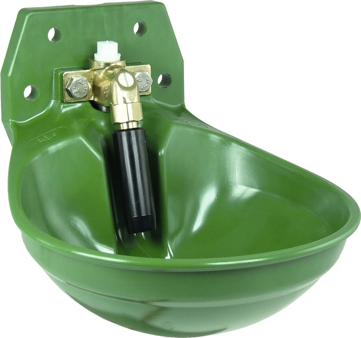 Suevia Tränkebecken "Mod. 12P-MS 3/4" grün mit Messing-Rohrventil, 100.0123