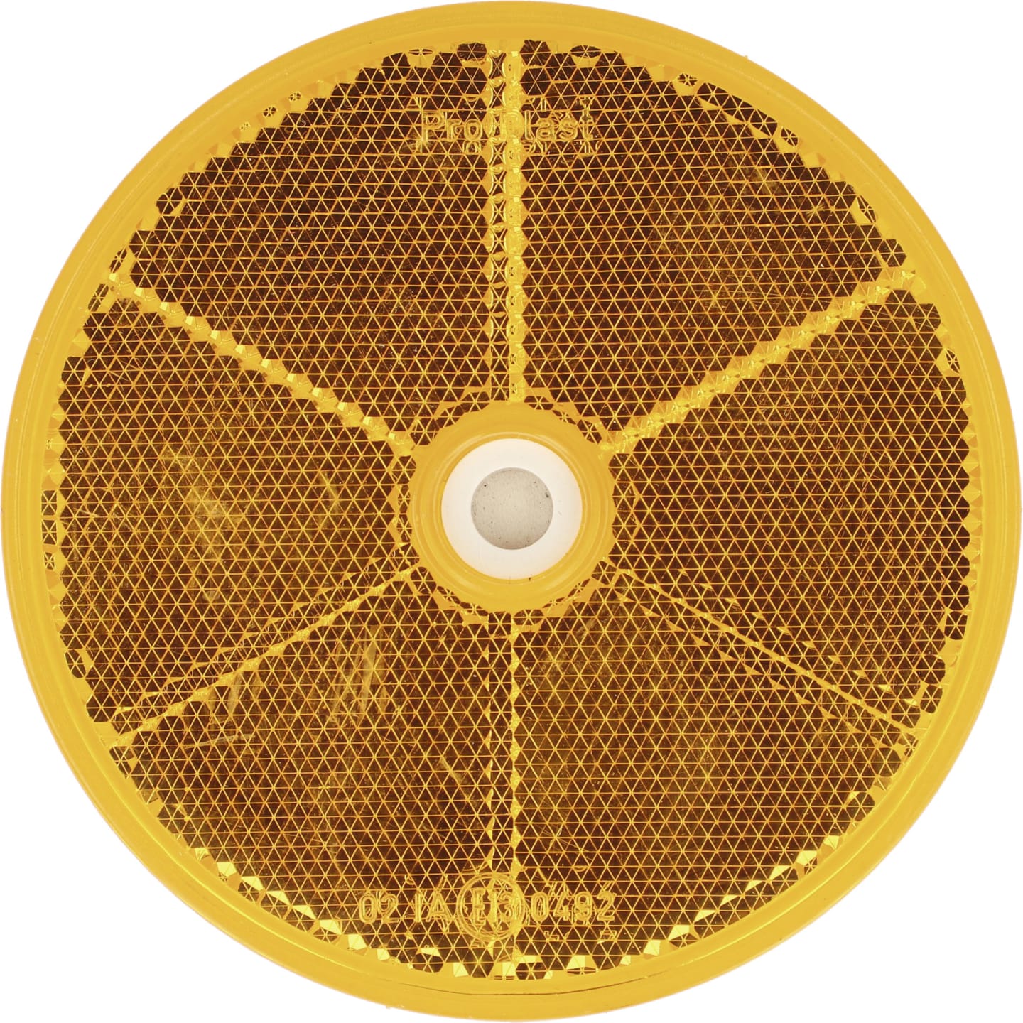 Seitenstrahler orange, rund, Ø 80 mm, geklebt; geschraubt