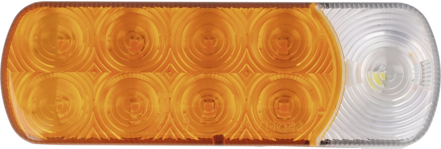 LED-Blink-Positionsleuchte vorn links/rechts, 163,6 x 55,6 x 31,8 mm, 12 – 24 V, Anschluss offene Kabelenden (open end)