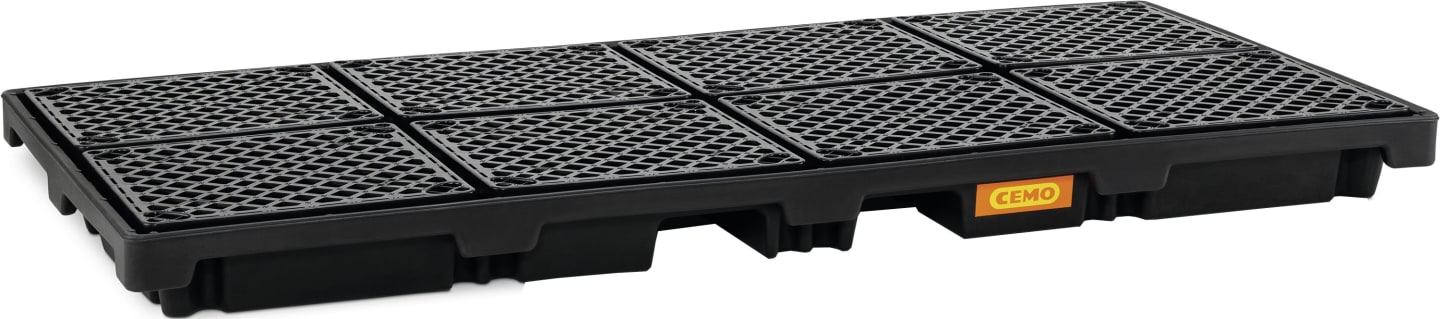 Cemo Auffangwanne "270/8" 270 l, B x H x T: 248 x 18 x 128 cm, mit PE-Rost, 11275