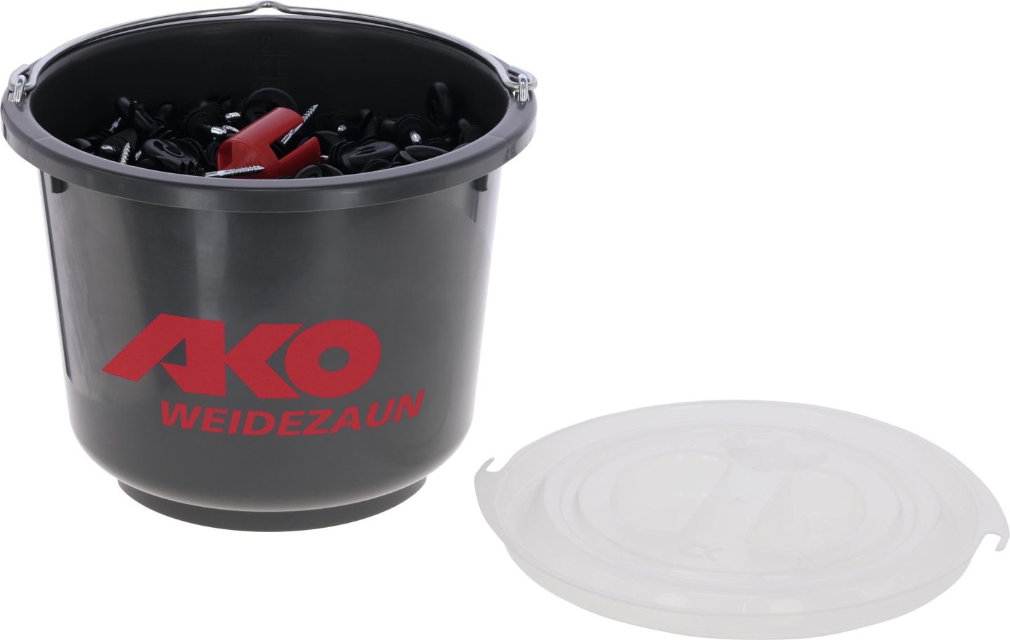 Ako Ringisolator 250 St., Holzgewinde, mit Einschraubhilfe, für Draht, Litze, Seil, Band 10 mm, 44314/2503E