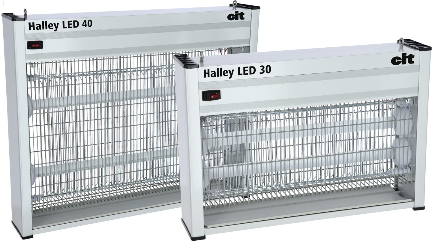 Halley Fliegenvernichter "LED" Aluminiumgehäuse, IP X4