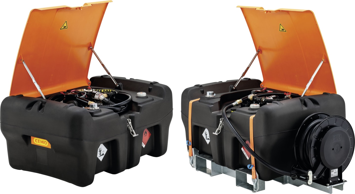 Cemo Tankanlage "KS mobil Easy 330" für Benzin; Benzingemische, mobil, ADR-Zulassung D/BAM 15862/31H2