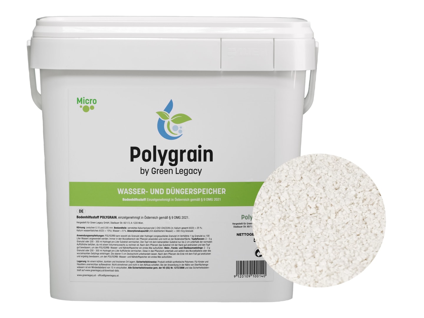 Polygrain Wasserspeicher 5 kg Eimer