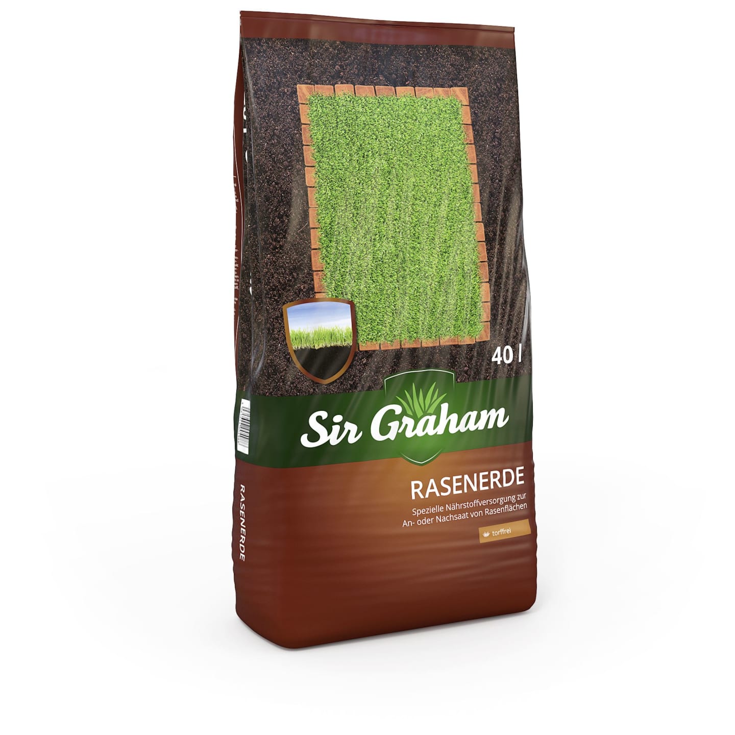 Sir Graham Rasenerde torffrei 40 l Sack – optimal zur Neuanlage & Rasenpflege