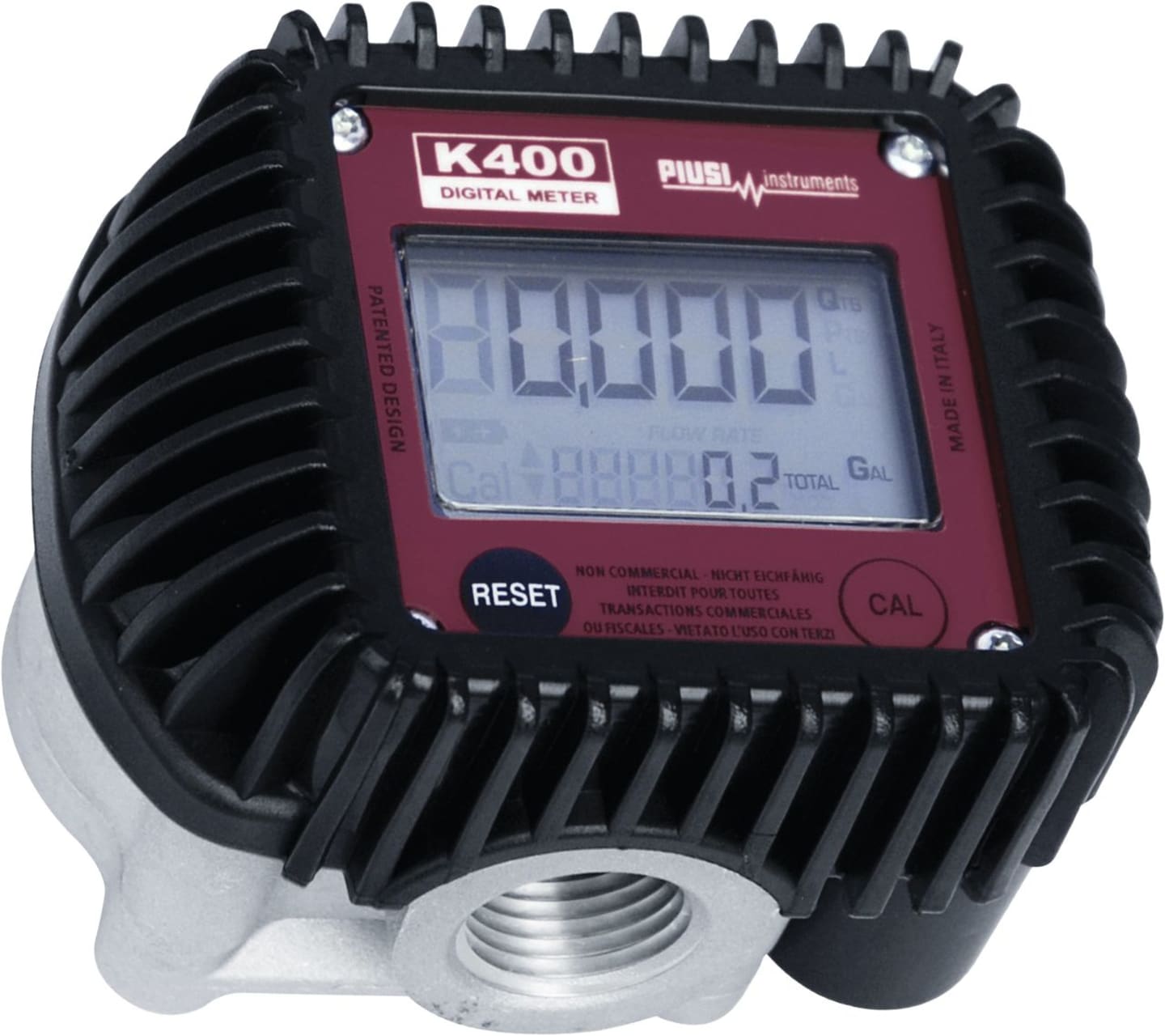 Cemo Durchflusszähler "K400" 1 – 30 l/min, digital, für Schmierstoffe, für Trolleys, Tankanlagen und Pumpen, 8574