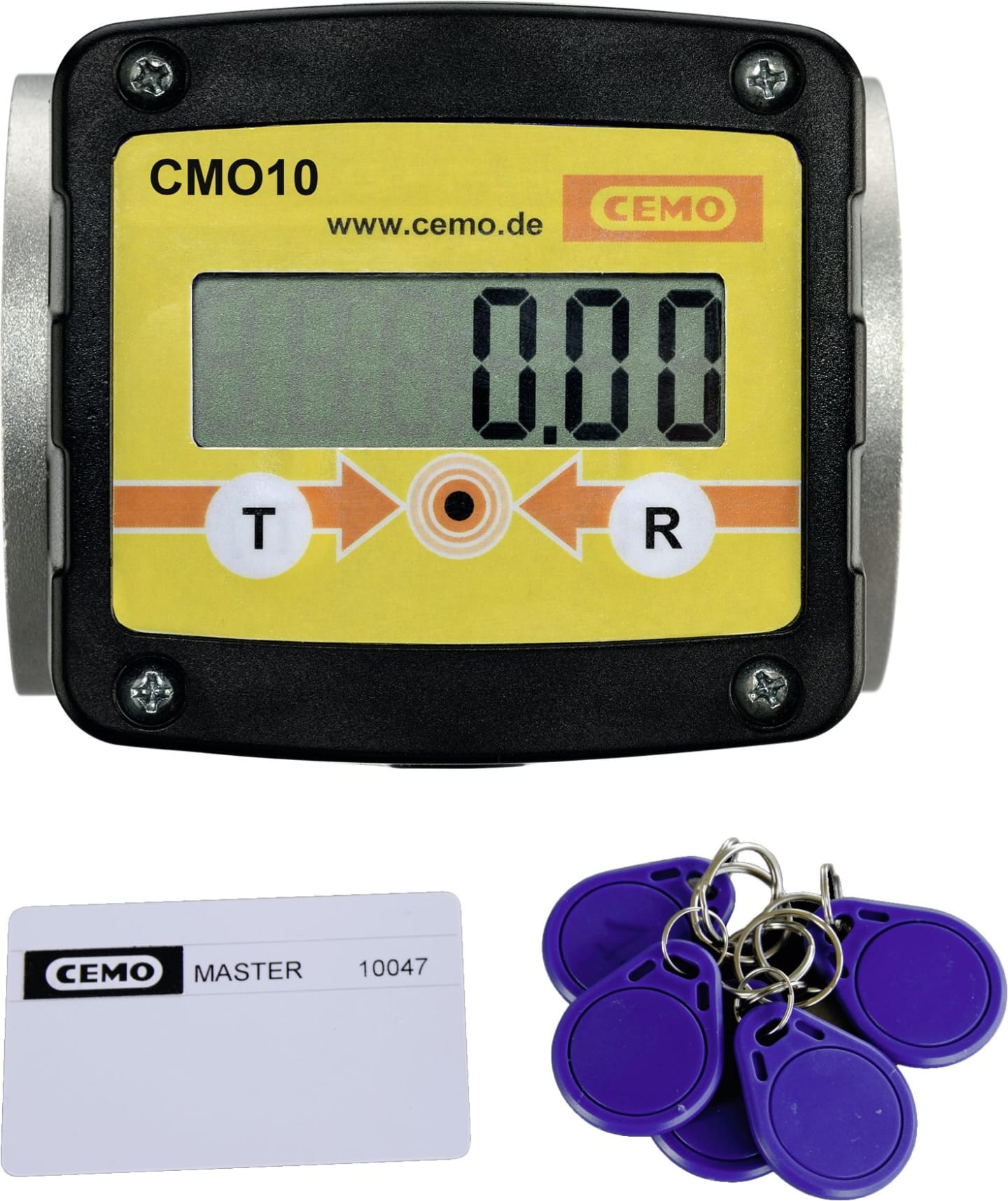 Cemo Durchflusszähler "CM0 10" digital, Zuganskontrolle, Tankdatenverwaltung CM0 10, Diesel, für Tankanlage Cube, 10745