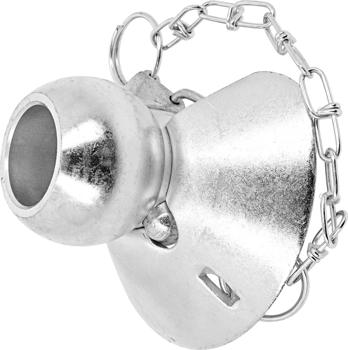 Kugelfangprofil Kat. 3, 37,0 x 64 mm, für Unterlenkerfanghaken, mit Kette und Klappsplint, 01452