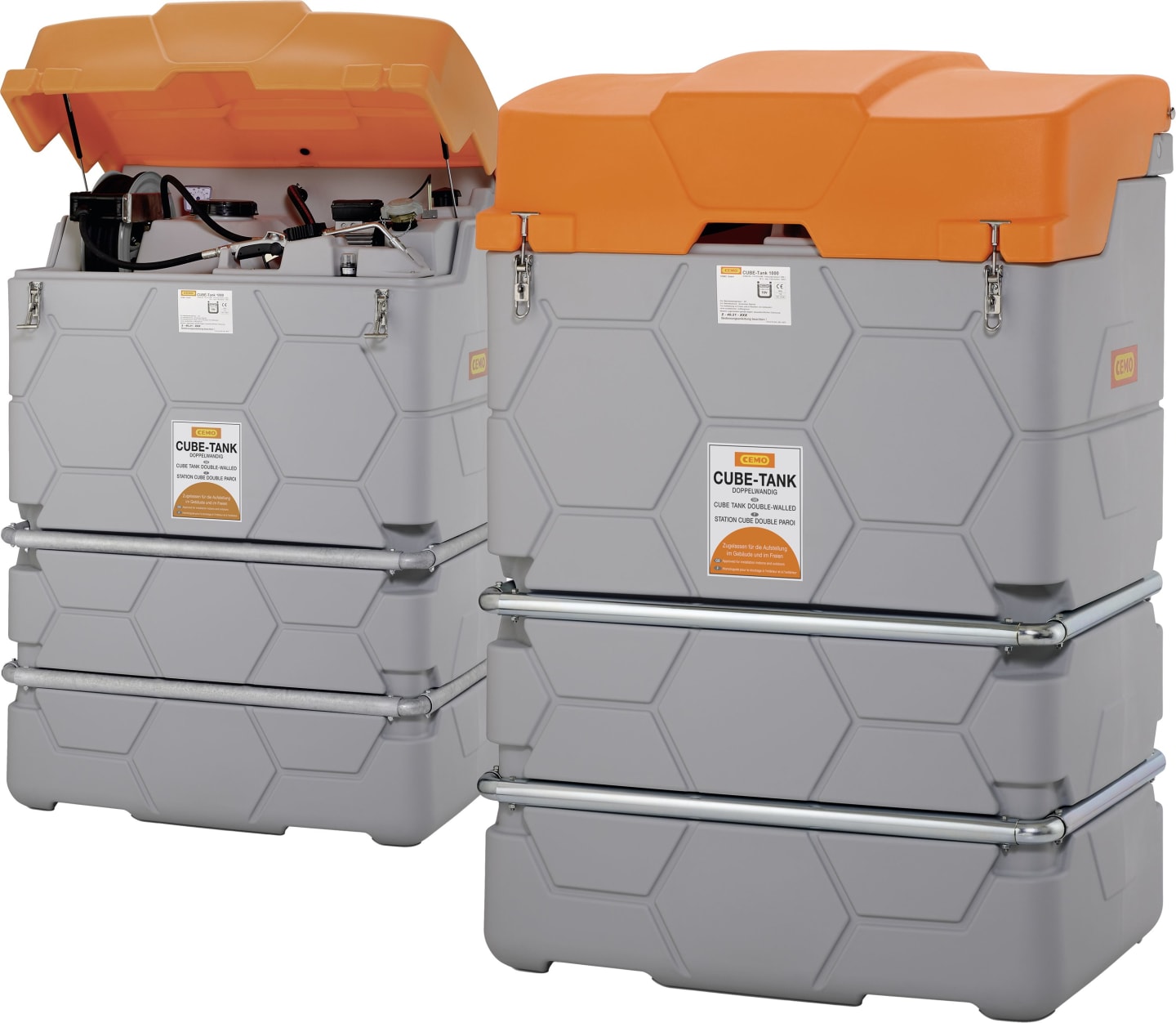 Cemo Tankanlage "Cube" , für Frischöl, stationär, 230 V-Pumpe