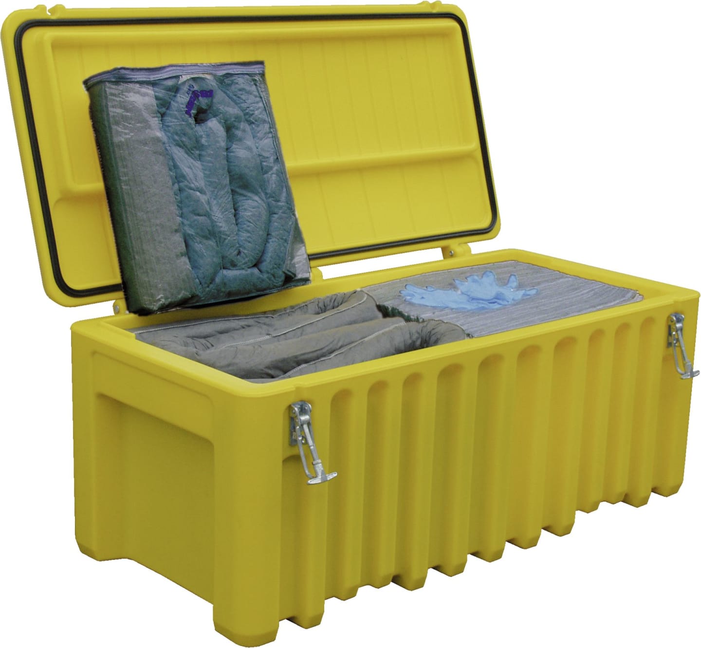 Cemo Notfallbox "Chemsorb" 120 x 60 x 54 cm, mit Tüchern, Schlängeln, Handschuhen etc., 8543