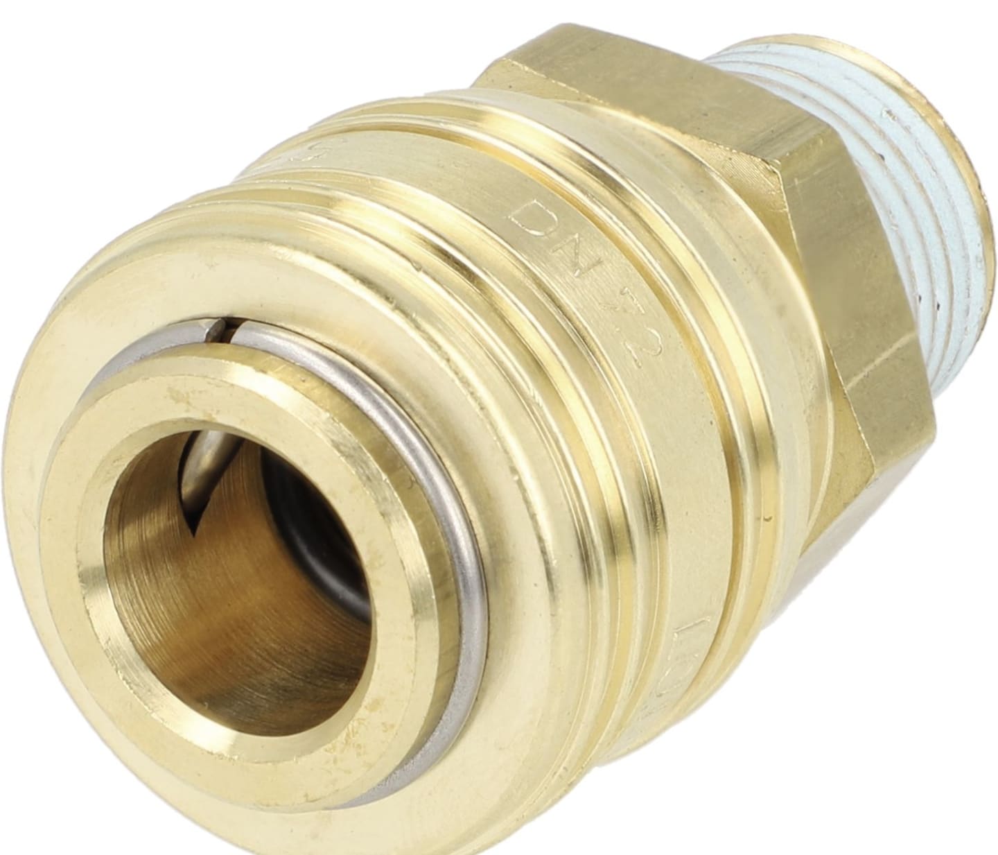 Druckluftmuffe G 3/8"-19 AG, Euro NW 7,2, Messing