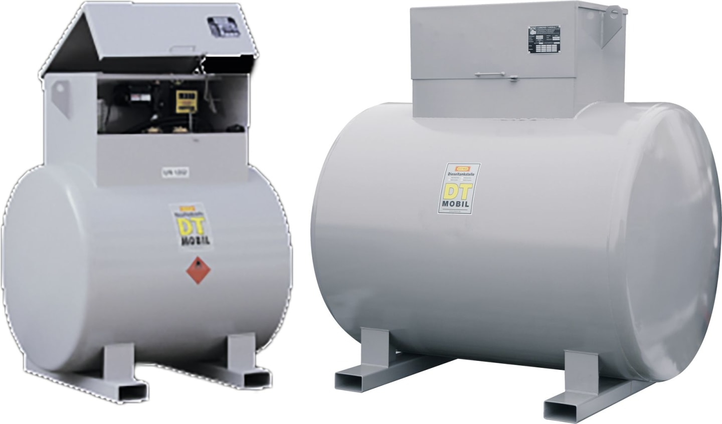 Cemo Tankanlage "DT-Mobil" , für Diesel; Biodiesel, mobil, ohne Pumpe, doppelwandig, liegend