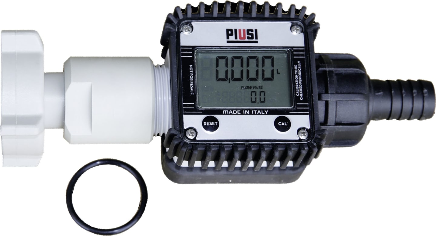 Cemo Durchflusszähler "K24" digital, Anbauverschraubung, Schlauchanschluss DN 19, für AdBlue®, für Fasspumpe, 10871