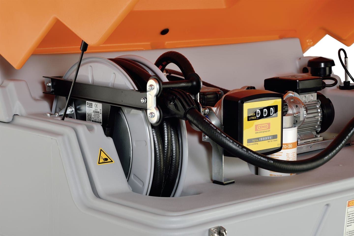 Cemo Schlauchaufroller 8 m, DN 19, für Diesel, für Tankanlage Cube 1.000, 1.500, 2.500 l , 10375