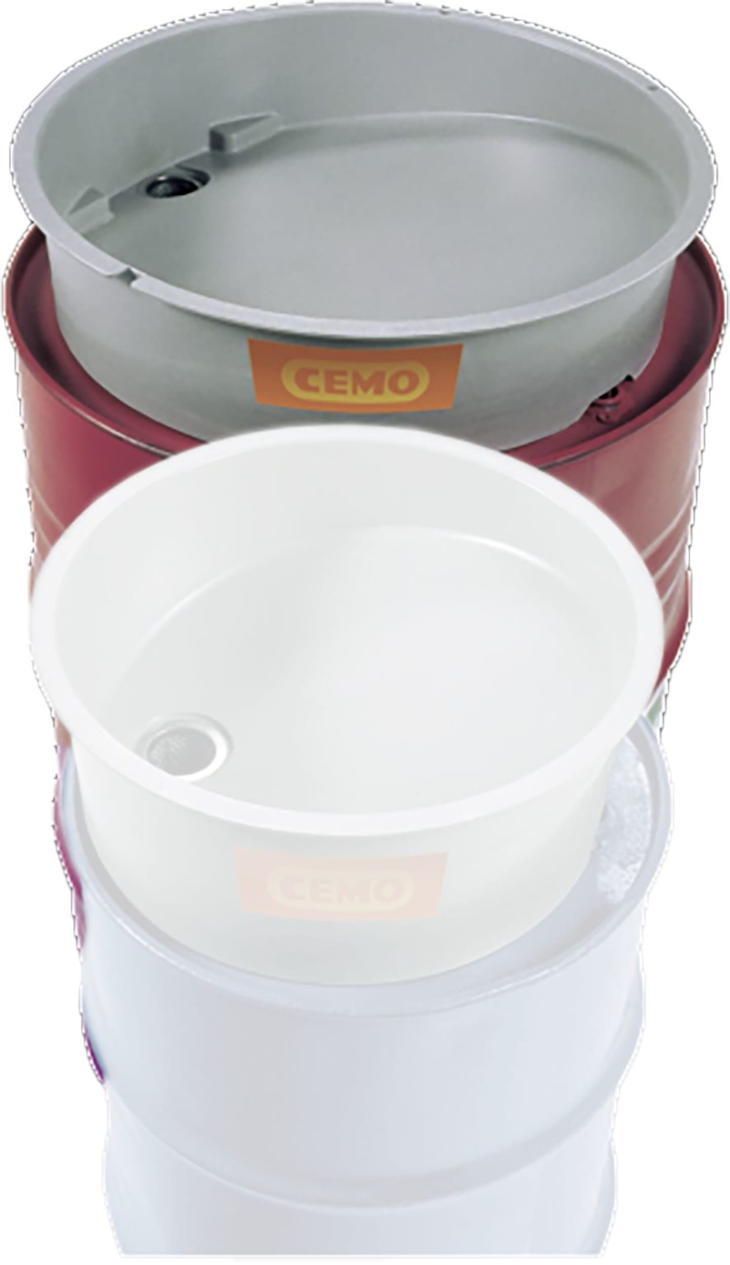 Cemo Trichter Ø 56 cm, Höhe 15 cm, ohne Deckel, für 200 l-Fass, GFK, 3342