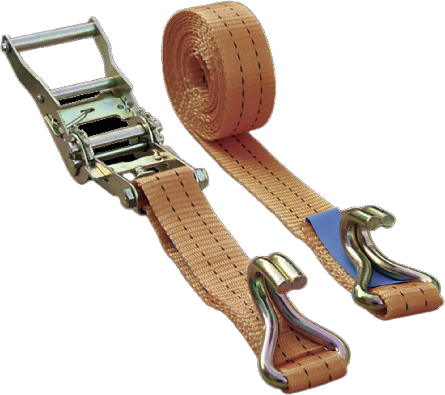 Cemo Zurrgurt 3 m x 35 mm, 2-teilig, mit Spitzhaken, orange, 8834
