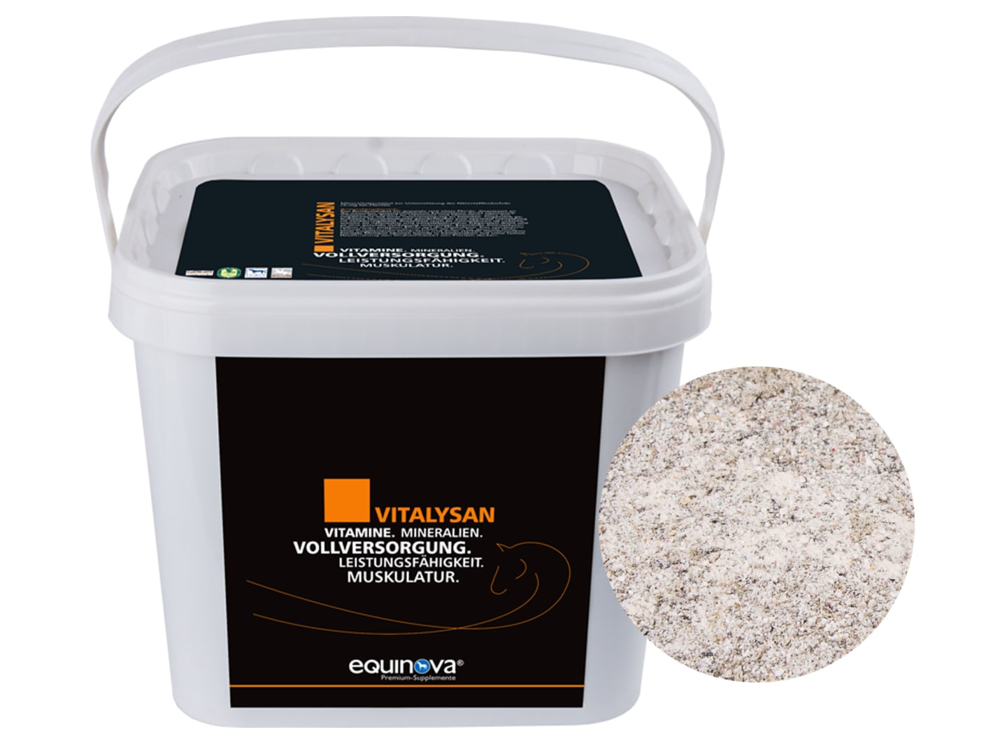 Equinova Vitalysan Powder Mineralfutter mit essentiellen Aminosäuren 10 kg Eimer