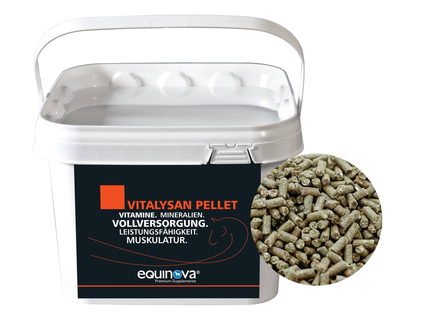 Equinova Vitalysan Pellet Mineralfutter mit essentiellen Aminosäuren 3 kg Eimer