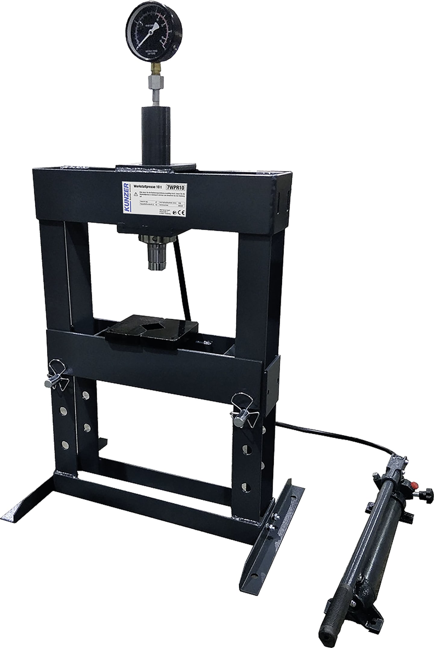 KUNZER Werkstattpresse 10 t, Hub 180 mm, für die Nutzung als Bank- bzw. Tischpresse, 7WPR10