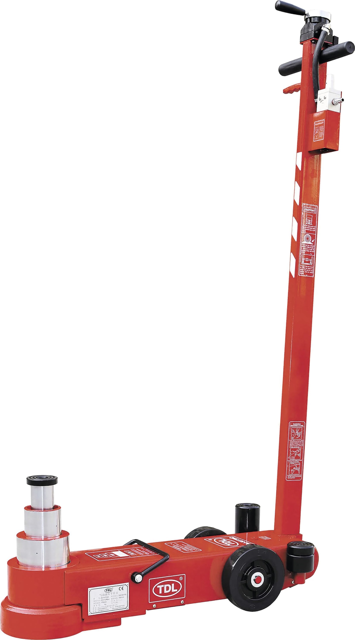 KUNZER Rangierwagenheber 50 t; 30 t; 15 t, 3-stufig, lufthydraulisch, für Fahrzeuge mit einer Bodenfreiheit ab 150 mm, AJ-50T3NC
