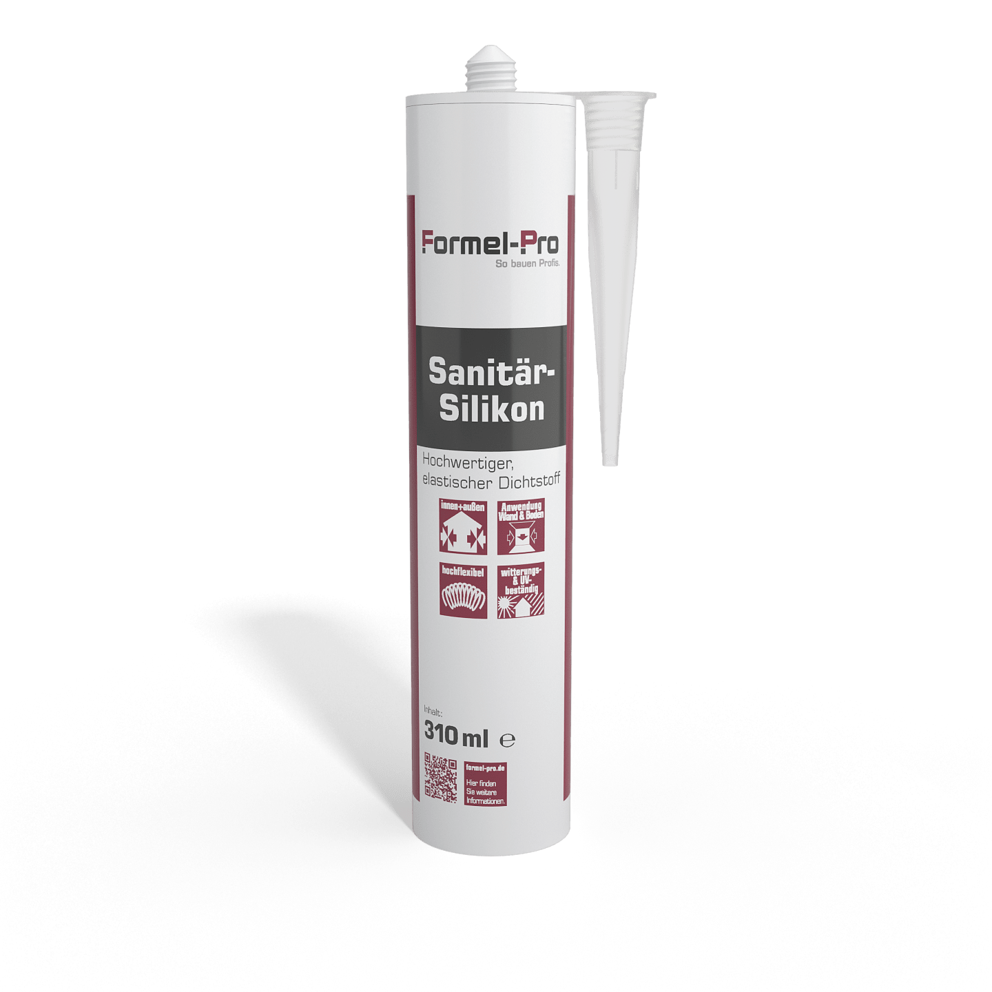 Formel-Pro Sanitär-Silikon zementgrau 310 ml