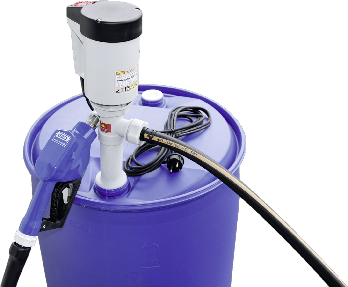 Cemo Fasspumpenset "ECO-1" für AdBlue®, mit Automatik-Zapfpistole, max.35 l/min, 10870