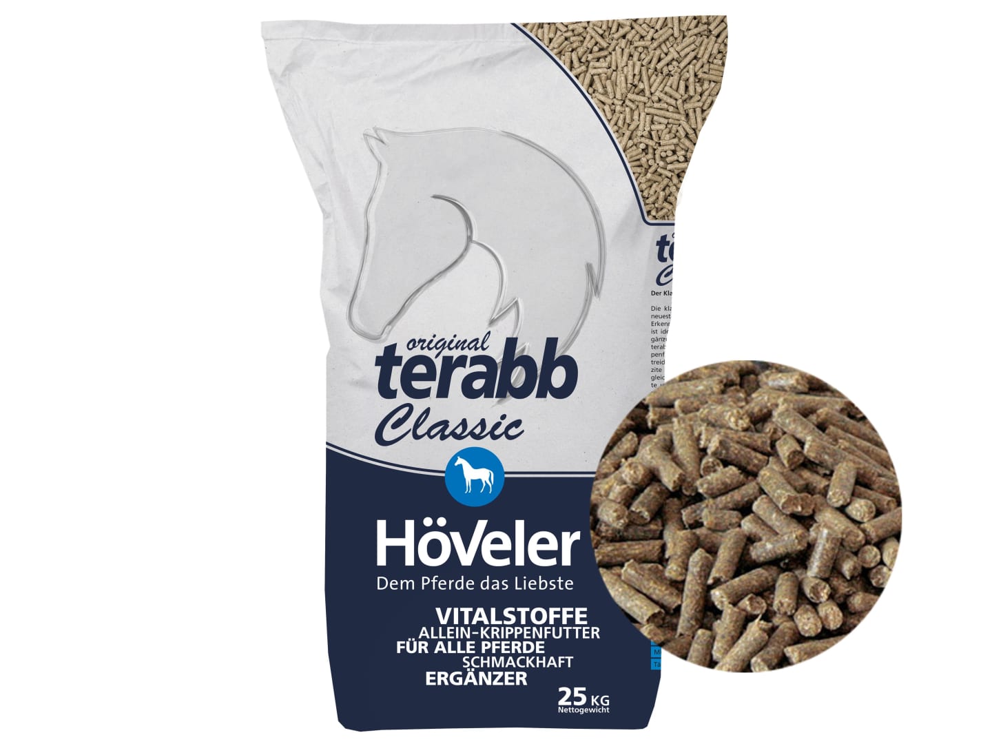 Höveler Terabb Classic pelletiertes Kraftfutter für Sport und Freizeitpferde 25 kg Sack