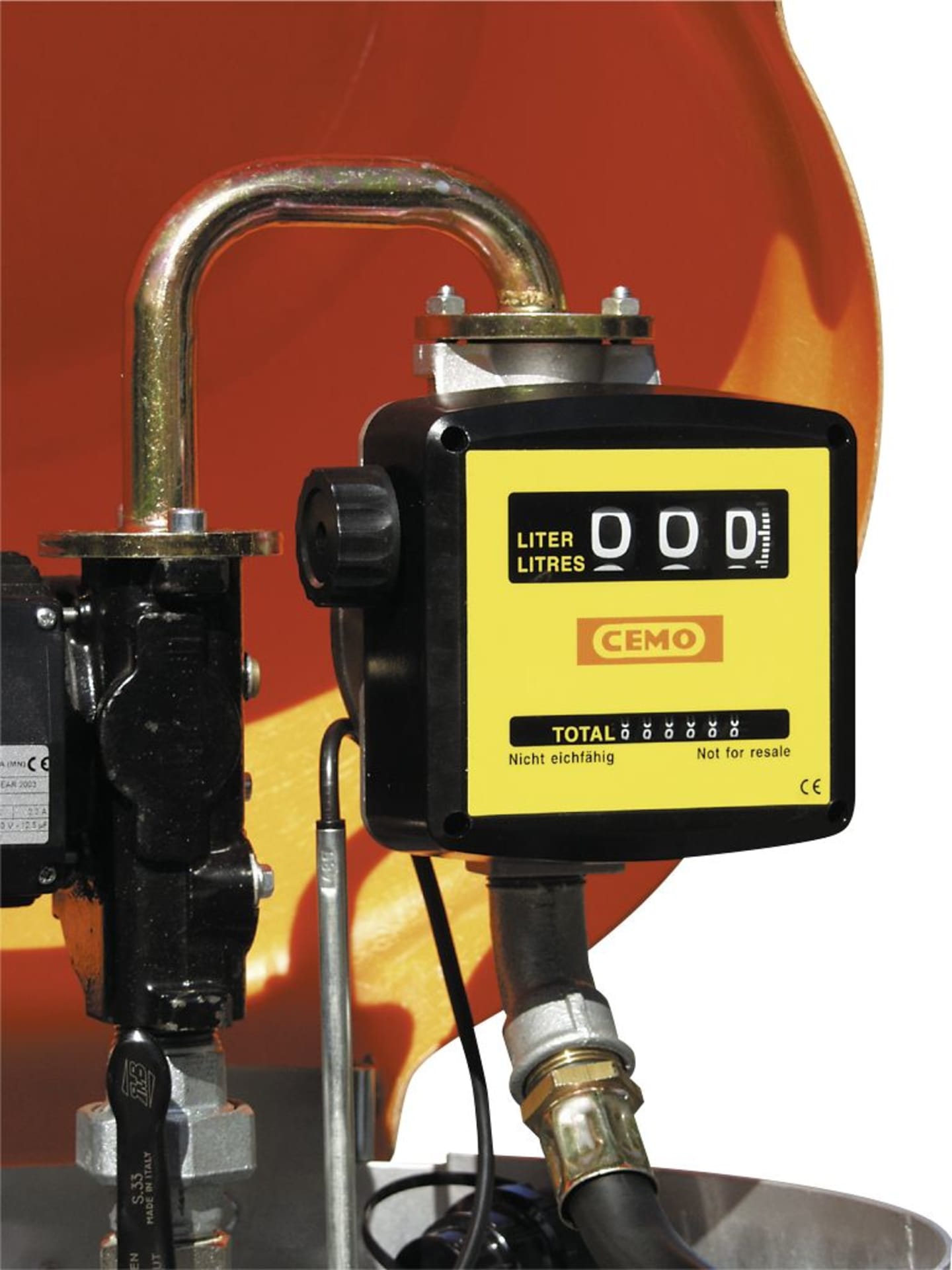 Cemo Durchflusszähler "K33" mechanisch, 3-stellig, Diesel, für Tankanlage DT-Mobil/liegend, Handpumpe, Elektropumpe, 7753