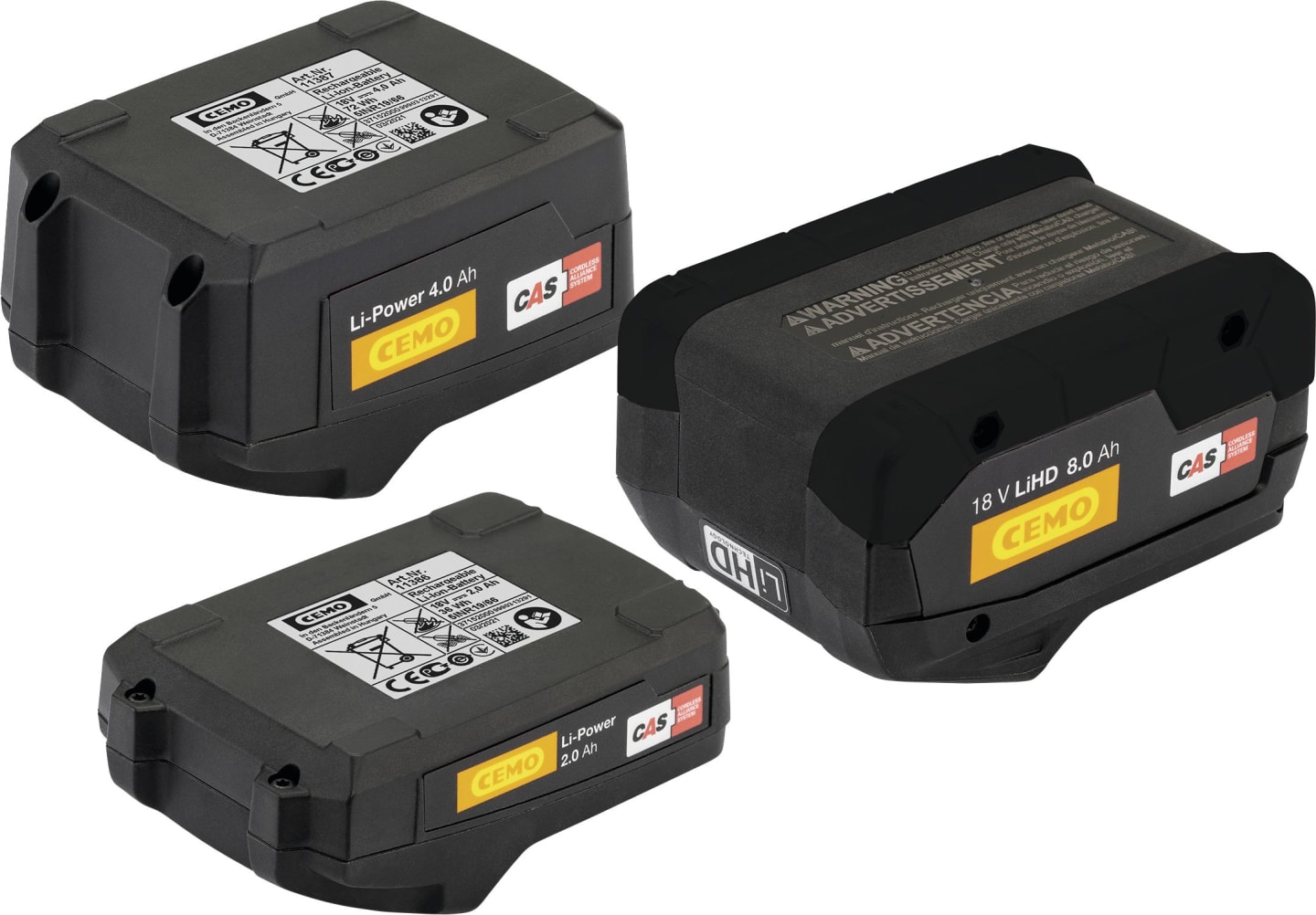 Cemo Ersatzakku 18 V Cordless Alliance System (CAS), für Akku-Trolleys und Tankanlagen mit dem CAS Akku-System