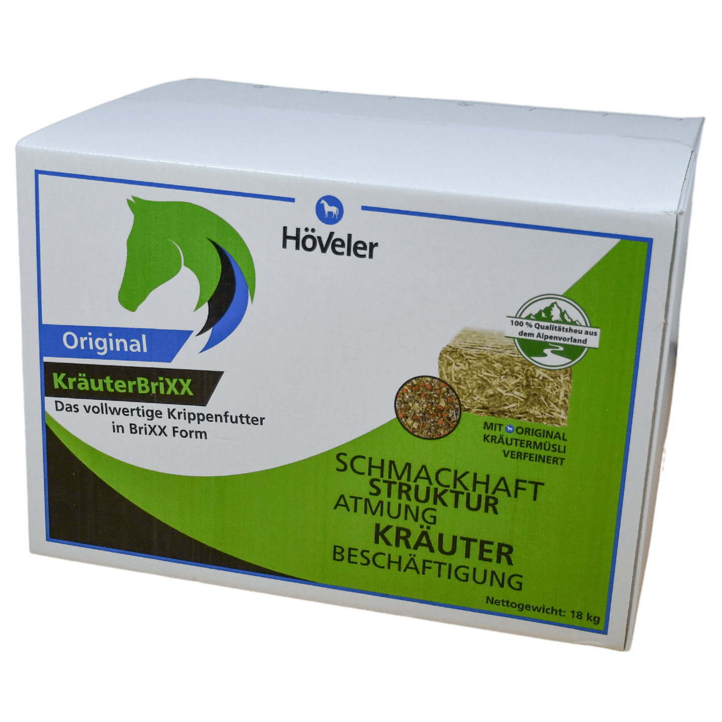 Höveler KräuterBriXX zur Aufwertung des Grundfutters oder als Kraftfutterersatz 18 kg Karton