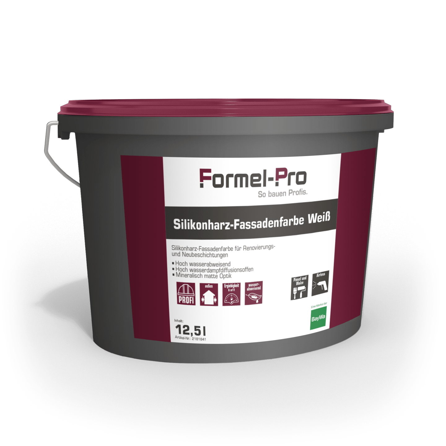 Formel-Pro Silikonharz-Fassadenfarbe Weiß 12,5 l