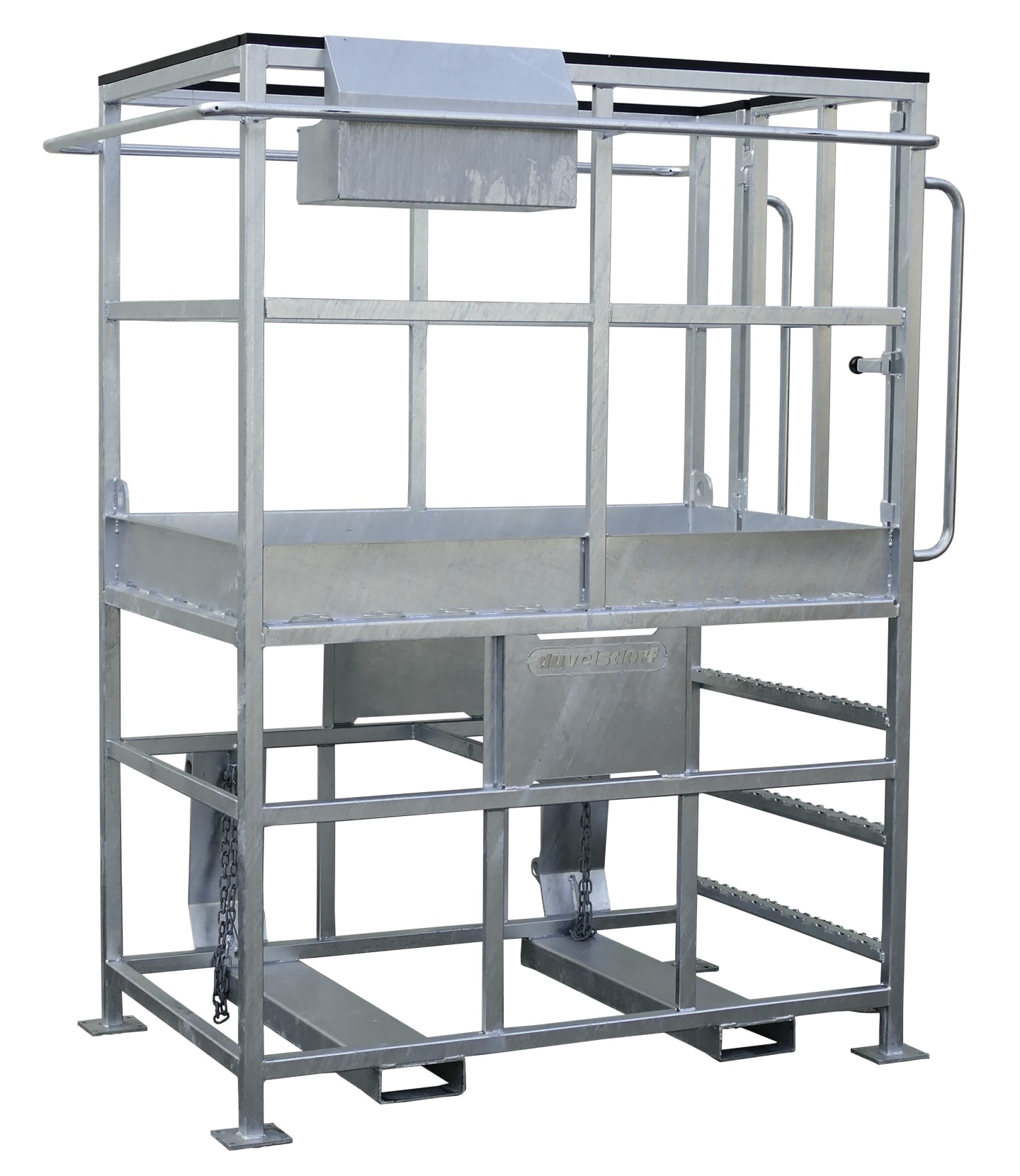 Düvelsdorf Arbeitsbühne Breite 1.600 mm, Euro-Aufnahme; Stapleraufnahme, verzinkt, 3523135