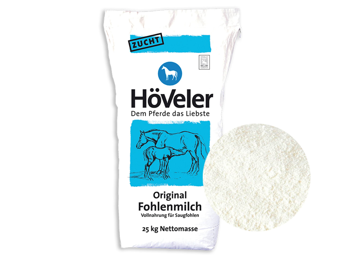 Höveler Fohlenmilch 25 kg Sack als Ersatz oder zur Ergänzung von Muttermilch Pulver
