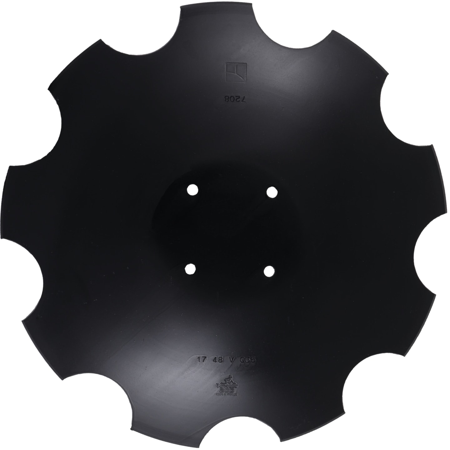NIAUX 200 Eggenscheibe 510 x 5 mm, LK 120 mm, gewölbt, gezahnt, flacher Ansatz, für Amazone, 31-0598