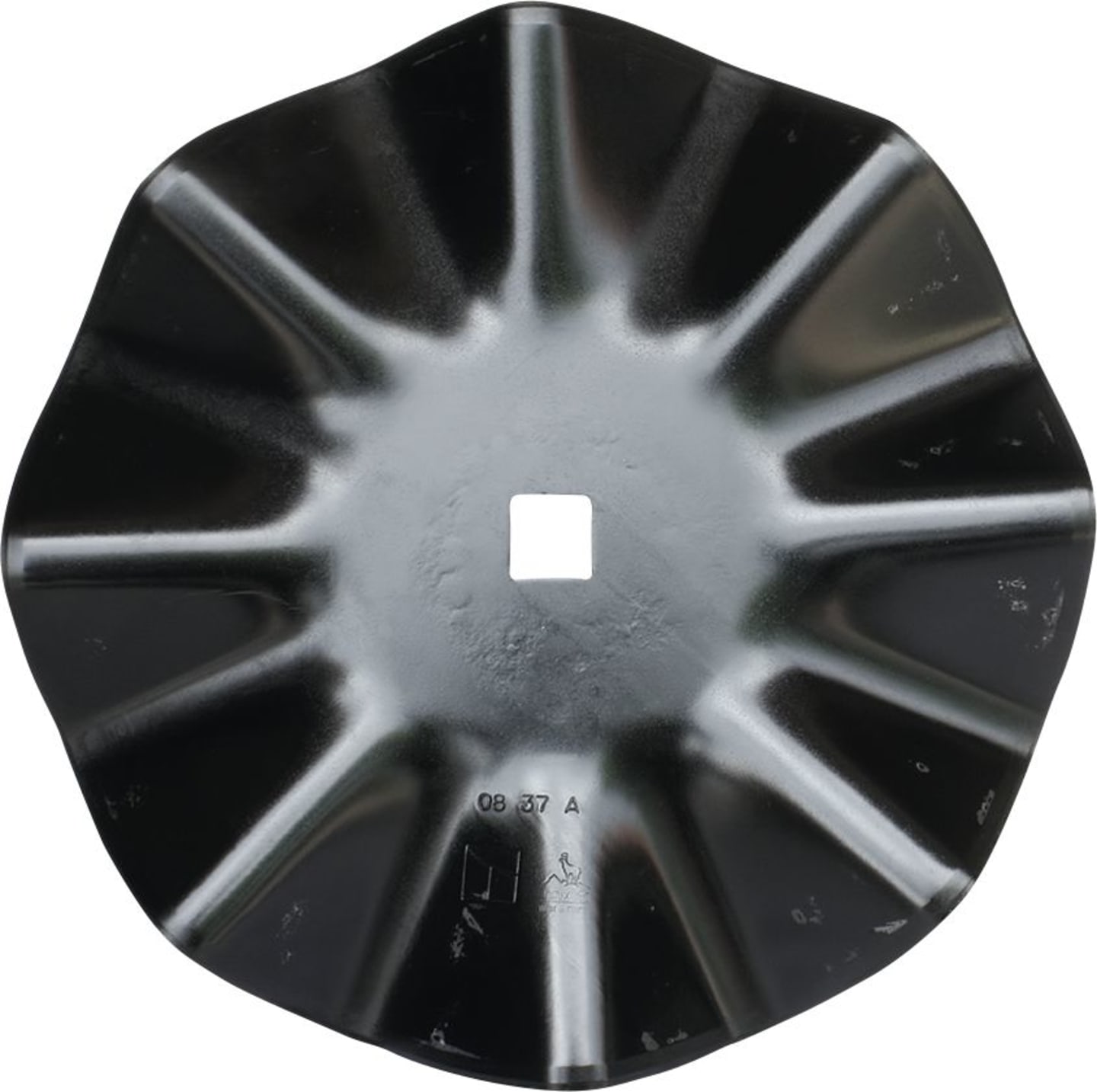 NIAUX 200 Eggenscheibe 450 x 4 mm, ZB Vierkant, 31 x 31 mm, gewölbt, gewellt, für universal, 31-446030
