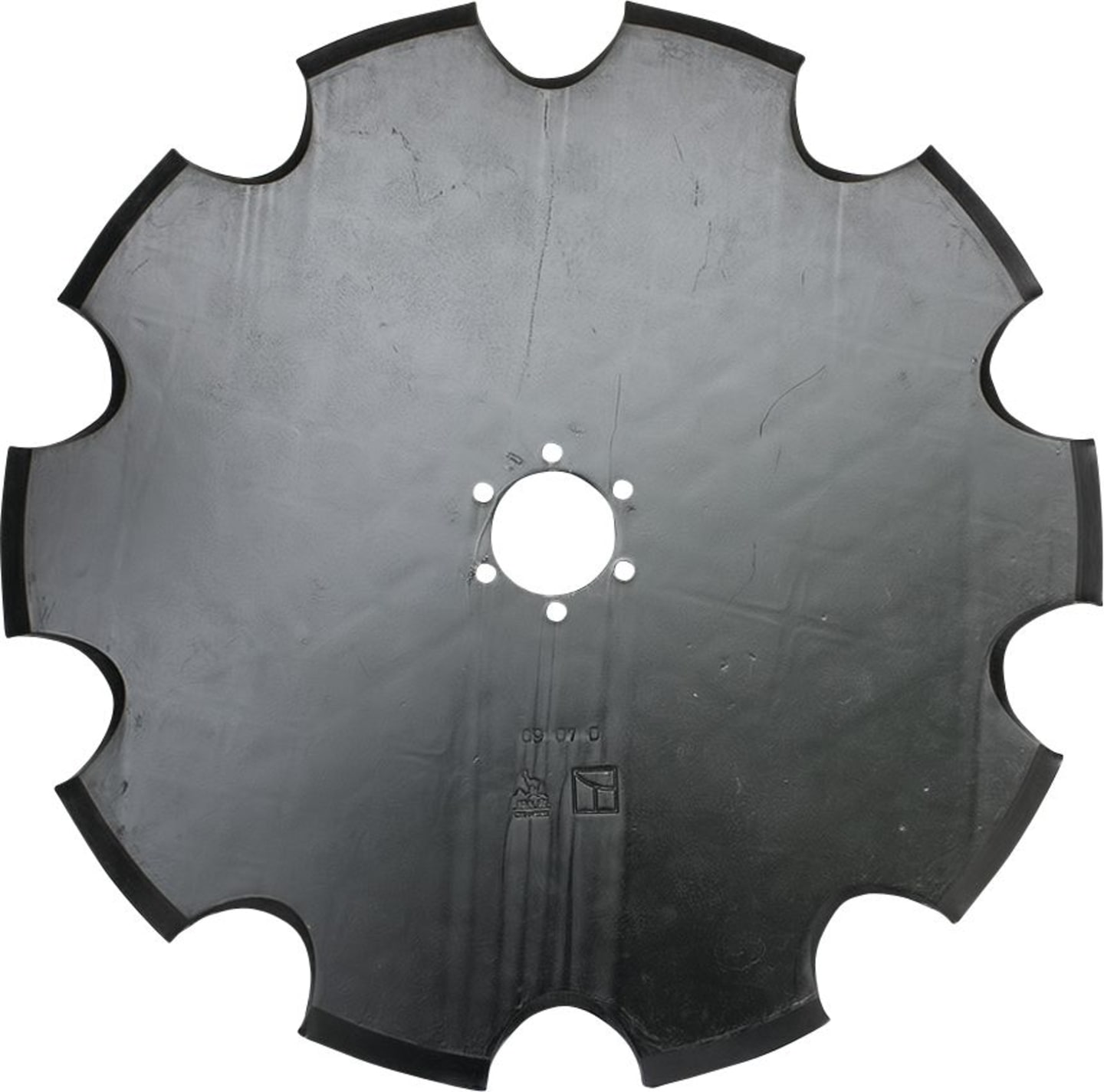 NIAUX 200 Sechscheibe 610 x 7 mm, LK 86 mm, gerade, gezahnt, für Rabe, 31-224MO-R821