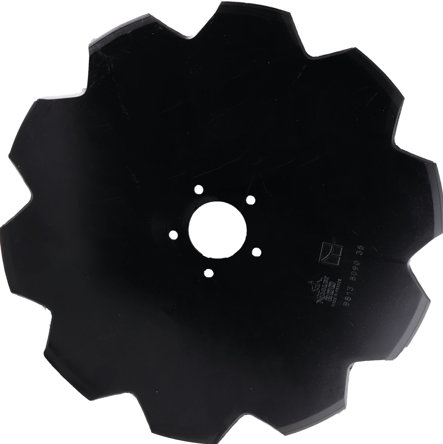 NIAUX 200 Sechscheibe 500 x 5 mm, LK 100 mm, gerade, gezahnt, für Huard, Kuhn, 31-350015