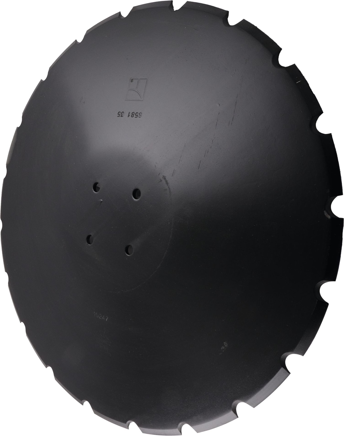 NIAUX 200 Eggenscheibe 560 x 6 mm, LK 98 mm, gewölbt, gezahnt, für Grégoire Besson, Rabe, 31-0924
