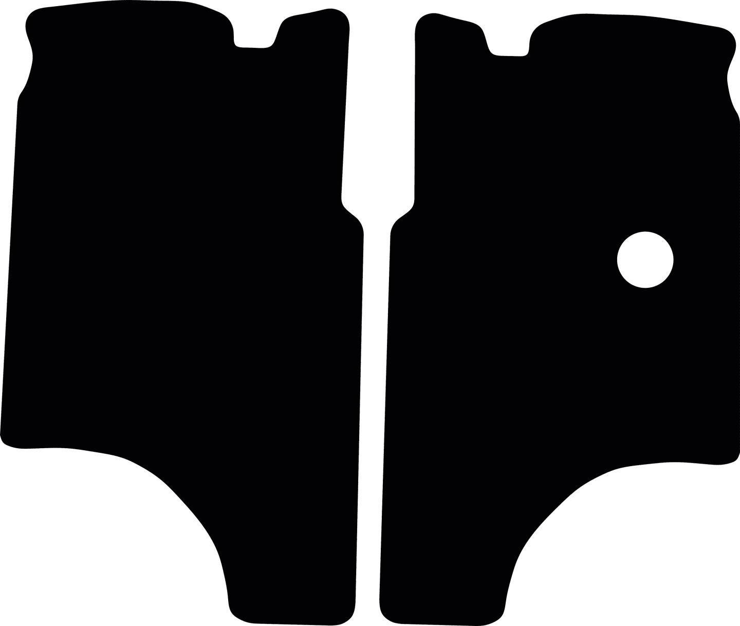 Fußmatte Velours schwarz, 2-teilig, gekettelt, für Deutz-Fahr Traktor 3060, Kabine C73