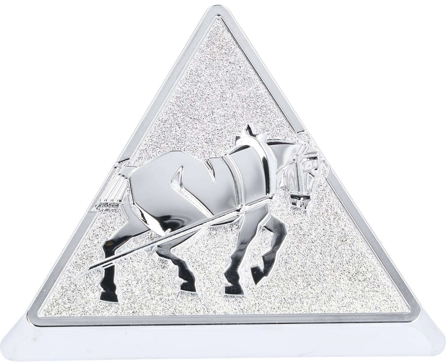 Fendt Markenemblem "Logo Fendt Dieselross" silber 90,5 x 79,2 mm, für Motorhaube Traktor, 930500022882
