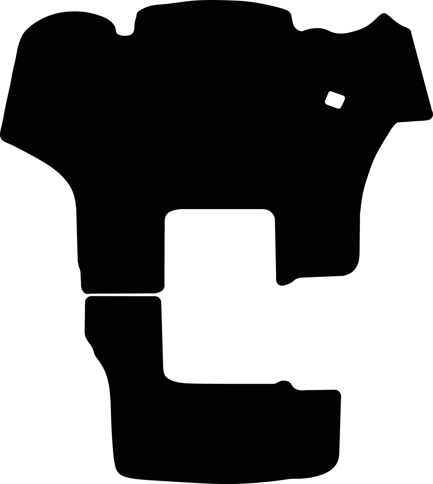 Fußmatte Velours schwarz, 2-teilig, gekettelt, für Valtra Traktor Q-Serie, ab Bj. 09.22