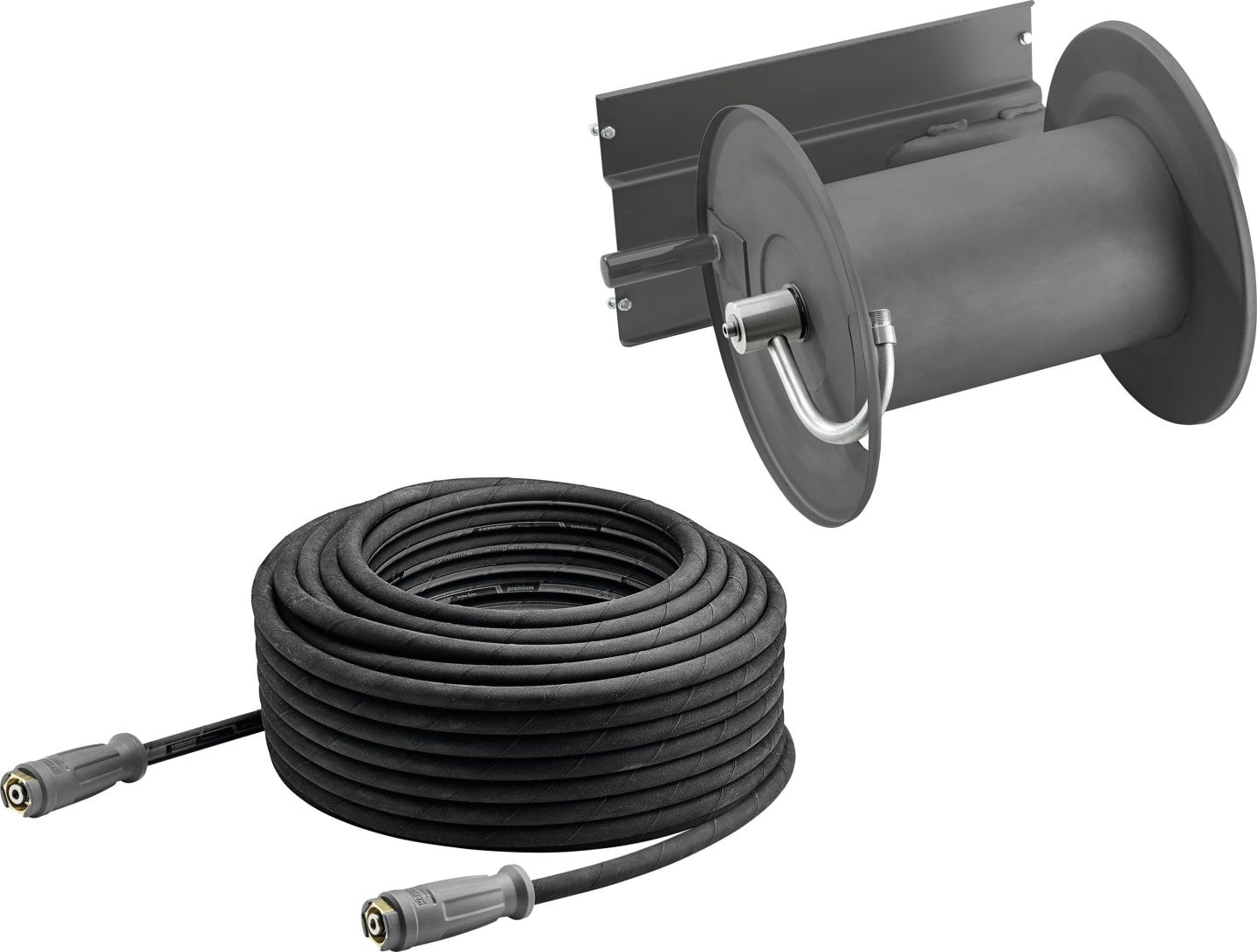 Kärcher® Schlauchaufroller mit HD-Schlauch 40 m/DN 10, Metall pulverbeschichtet, 9.702-394.0