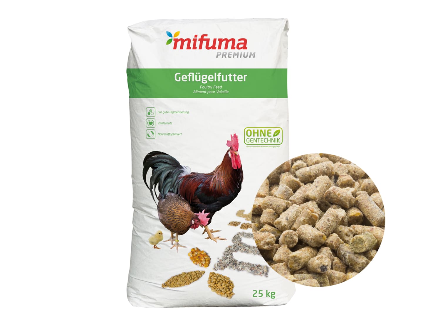 Mifuma Natur Legepellet E Legekorn für Legehennen Körner 25 kg Sack